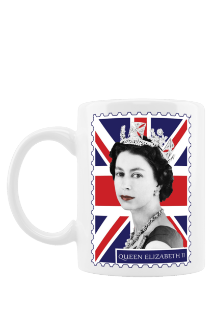 Mug with prints Queen Elizabeth II. Britain, british, england, platinum jubilee, queen, queen elizabeth, queen elizabeth ii, rip queen elizabeth. 2070702