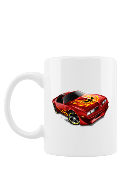 Чашка з принтом "Машина червона, швидкісна". Їзда, колеса, машина, швидкість. 2070702