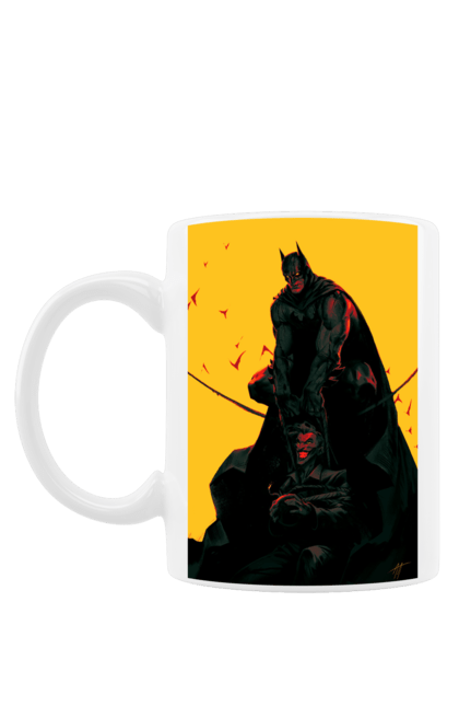 Чашка з принтом "Бетмен". Арт, герой, ілюстрація, комікс, комікси дс, персонаж. CustomPrint.market
