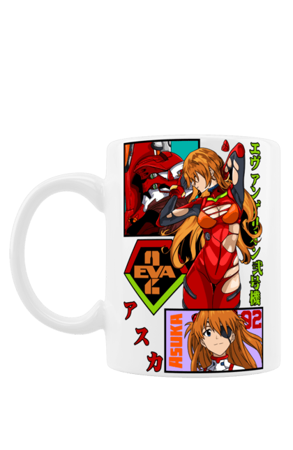 Mug with prints Evangelion Asuka. Anime, asuka, asuka langley sorry, eva 02, evangelion, eve, kaoru, manga, ray, shinji. 2070702