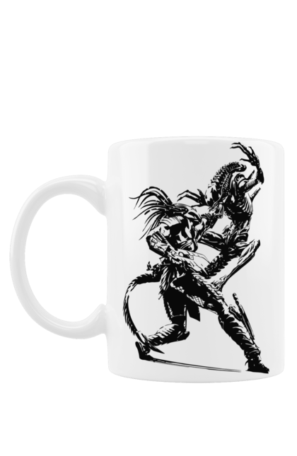 Mug with prints The Predator. Alien, cinema, film, predator, thriller. 2070702