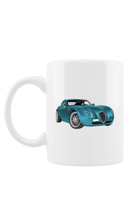 Чашка з принтом "Авто.7". Авто, блакитний, графіка, ретро авто, фото. 2070702