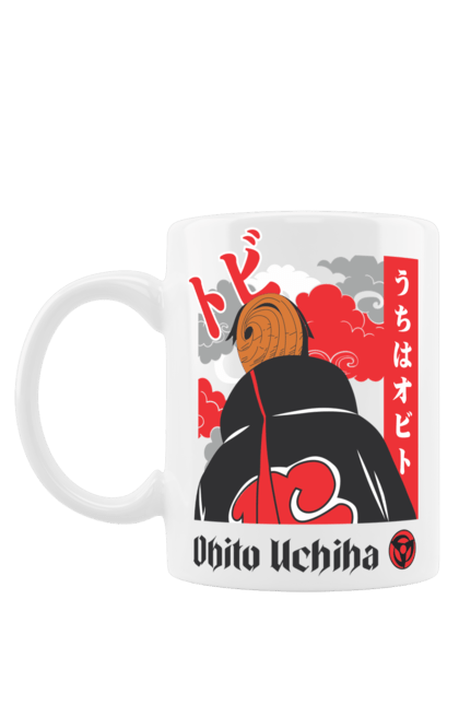 Mug with prints Naruto Obito Uchiha. Anime, character, manga, naruto, ninja, obito, obito uchiha, tv series, uchiha. 2070702