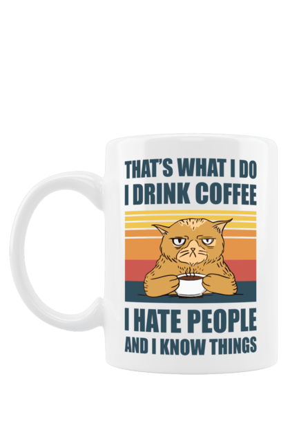 Чашка з принтом "Невдоволений кіт". Angular, c, css, html, it, javascript, jquery, php, python, react, svelt, vue, айтишник, айті, гумор, код, кодувати, прогер, програміст, програмісти, ти ж, ти ж програміст, тиж програміст. 2070702