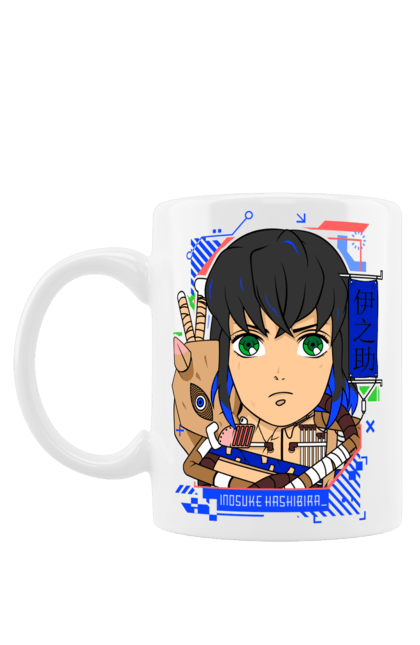 Mug with prints Demon Slayer Inosuke. Anime, demon slayer, inosuke, inosuke hashibira, kimetsu no yaiba, manga. 2070702