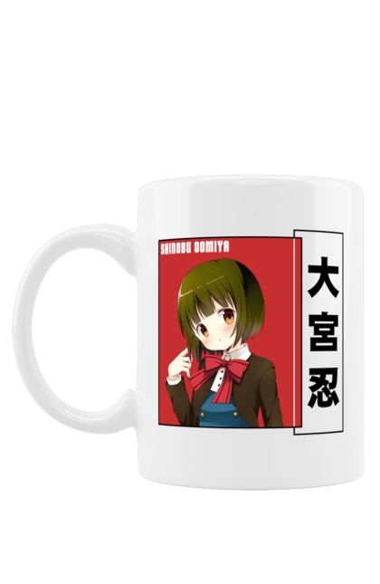 Mug with prints Kiniro Mosaic Shinobu Omiya. Anime, gold mosaic, kiniro mosaic, kinmoza, manga, shinobu, shinobu omiya. 2070702