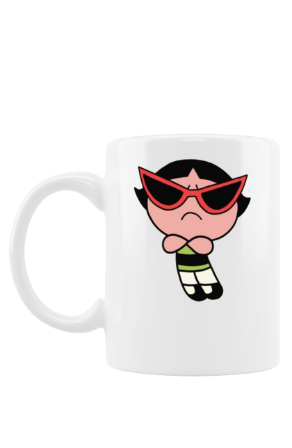 Чашка з принтом "Дівчинка". Дівчинка, зла, малюнок, мультяшна, окуляри. futbolka.stylus.ua