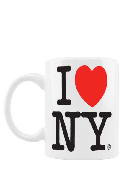 Чашка з принтом "Я люблю Нью Йорк". I love, i love ny, new york, нью-йорк, ньюйорк, я люблю. ART принт на футболках