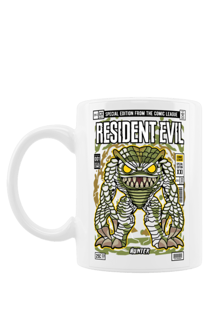 Чашка з принтом "Hunter Resident Evil". Capcom, гра, зло, мисливець, обитель зла, резидент. Funkotee