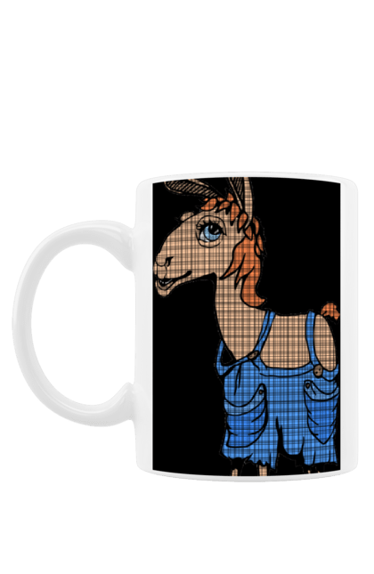 Чашка з принтом "Лама В Комбінезоні". Комбінезон, лама. 2070702