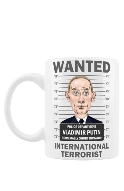 Чашка з принтом "Розшук Гаага". Путин, розшук гаага, розшук путин, хуйло. aslan