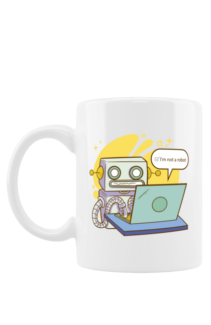 Чашка з принтом "Я не робот Хакер зрозуміє 404 до дня програміста". 404, aws, backend, c++, cloud, css, frontend, golang, java, js, linux, python, script, web, ай ті, айті, айтішник, верстка, дата, код, компьютер, лаптоп, облако, ошибка, програміст, программа, программист, програмування, робот, хакер, язык. 2070702