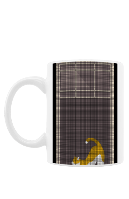 Чашка з принтом "Кіт В Вікні". Вікно, кіт, потягушки, рудий. 2070702