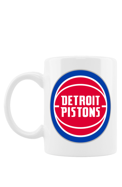Чашка з принтом "Detroit Pistons". Баскетбол, нба, спорт, супергліга. CustomPrint.market