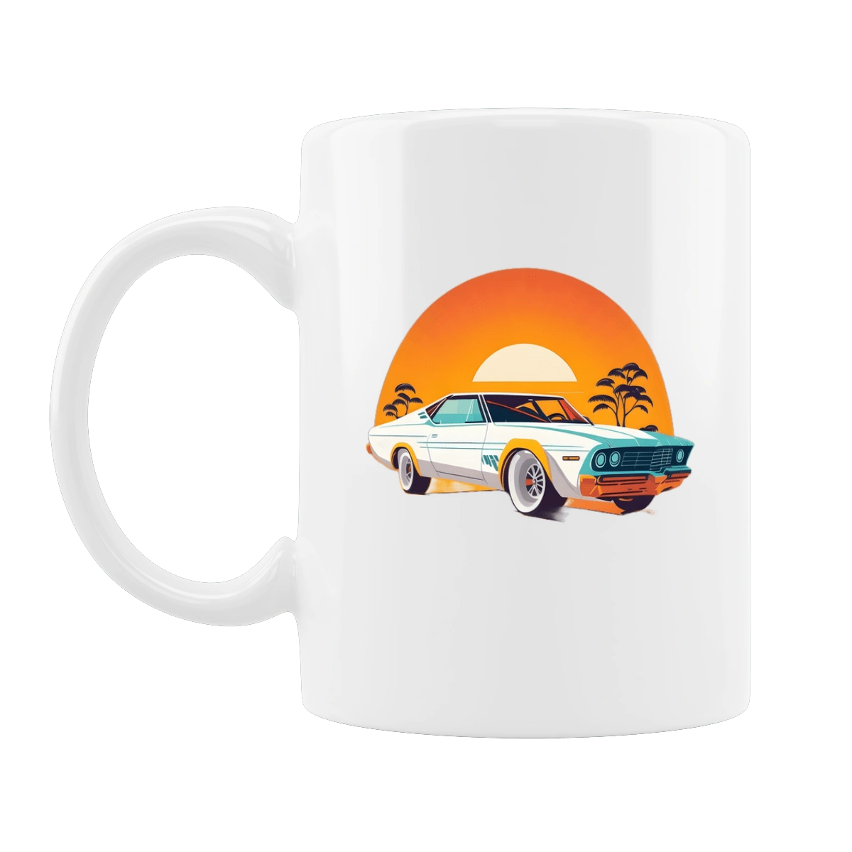 Красивая машина на закате