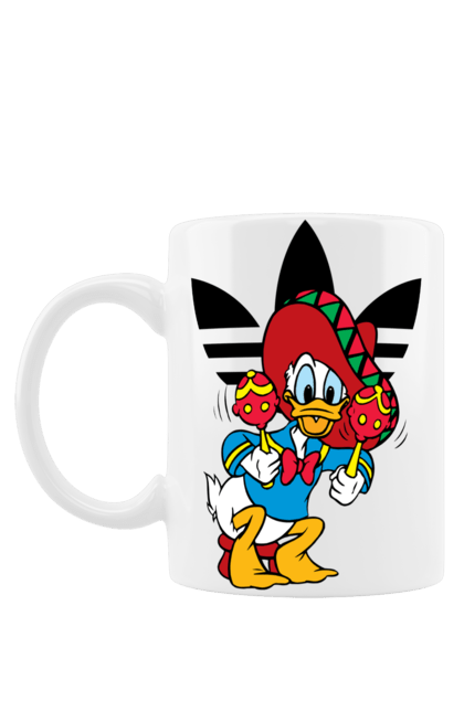 Чашка з принтом "Adidas Дональд Дак". Adidas, daisy duck, donald duck, адідас, дейзі дак, дональд дак, мультсеріал, мультфільм. 2070702