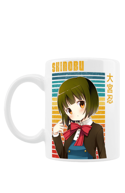 Чашка з принтом "Золота мозаїка Шинобу Омія". Anime, kiniro mosaic, kinmoza, manga, shinobu omiya, аніме, золота мозаїка, манга, шинобу, шинобу омія. 2070702