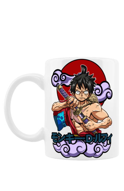 Чашка з принтом "Ван Піс Луффі". Luffy, one piece, аніме, ван піс, великий куш, луффі, манга, монки де луффі, пірати. 2070702