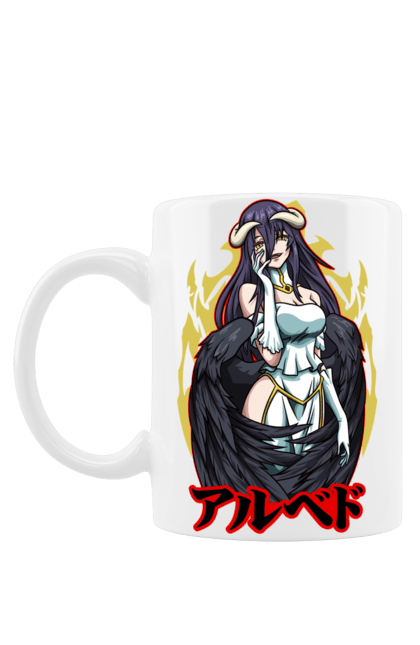 Mug with prints Overlord Albedo. Albedo, anime, lord, overlord, tv series. 2070702