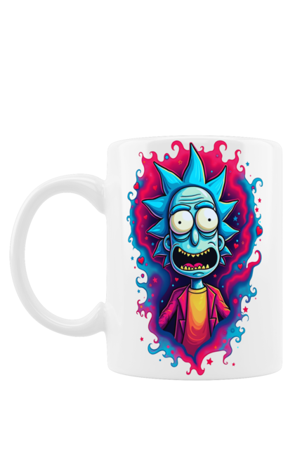 Чашка з принтом "Рік та Морті". Rick and morty, мультфільм, наукова фантастика, пригоди, рік, рік і морті, трагікомедія, чорний гумор. 2070702