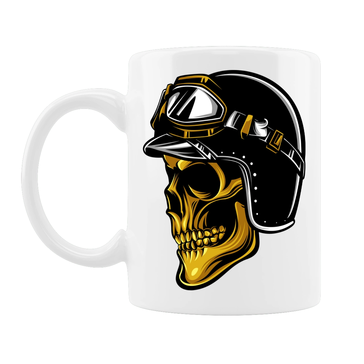 Череп в мотошлеме