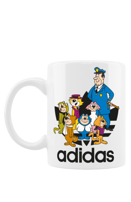 Чашка з принтом "Adidas Top Cat". Adidas, top cat, адідас, кіт, коти, мульт, мультсеріал. 2070702