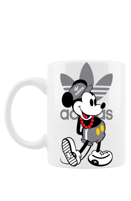 Чашка с принтом Adidas Микки Маус. Adidas, mickey mouse, адидас, дисней, микки, микки маус, мультфильм. 2070702