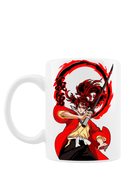 Mug with prints Demon Slayer Yoriichi Tsugikuni. Anime, demon slayer, manga, tsugikuni, yoriichi, yoriichi tsugikuni. 2070702