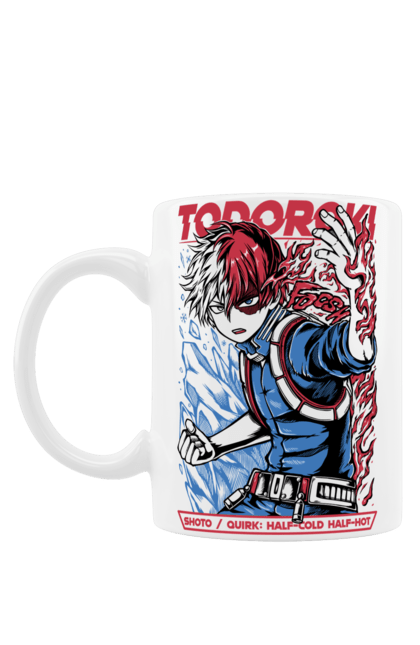 Чашка з принтом "Моя геройська академія Шьото Тодорокі". My hero academia, shoto todoroki, todoroki, академія юей, аніме, манга, моя геройська академія, тодорокі, шьото, шьото тодорокі. 2070702