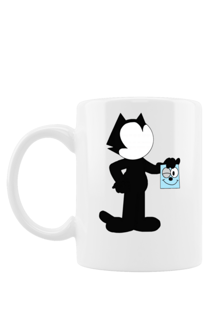 Чашка з принтом "Кіт Фелікс". Cartoon, cat, comedy, comics, felix, film, game, mascot. futbolka.stylus.ua