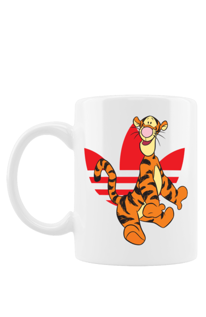 Чашка с принтом Adidas Тигра. Adidas, tigger, winnie-the-pooh, адидас, винни пух, мультсериал, тигр, тигра. 2070702