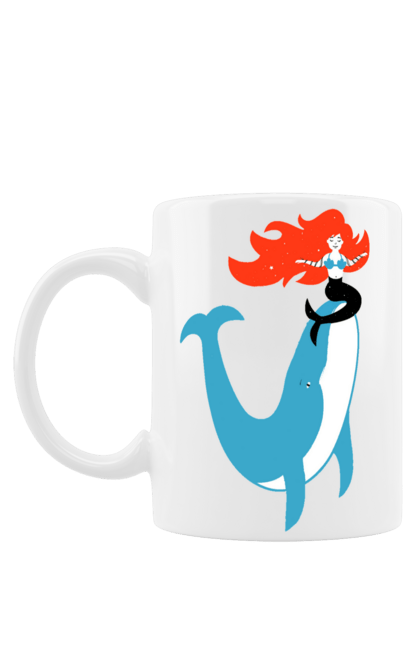 Чашка з принтом "Русалка І Кит". Кит, море, русалка. 2070702