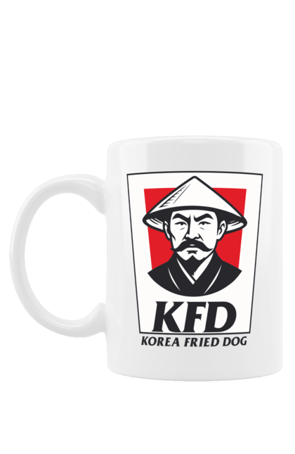 Чашка з принтом "Korea Fried Dog". Бренди, гумор, жартівливі, кфц, літні, прикольні, смішні, фаст-фуд. 2070702