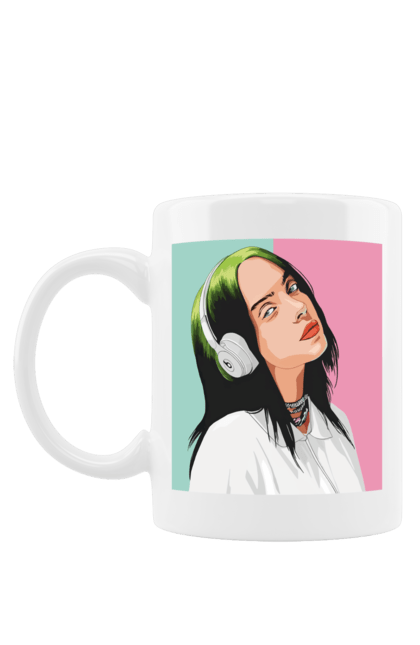 Чашка з принтом "Billie Eilish". Активістка, біллі айліш, мизукант, права, співачка, тварини. 2070702