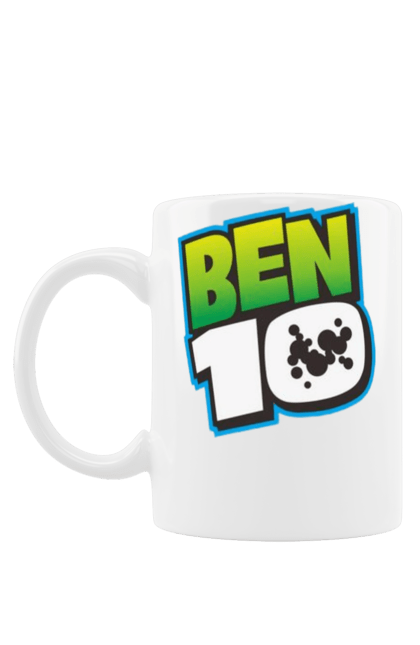 Чашка з принтом "Бен 10 клас. Лого". Бен 10, емблема, логотип, мультик, мультсеріал. futbolka.stylus.ua