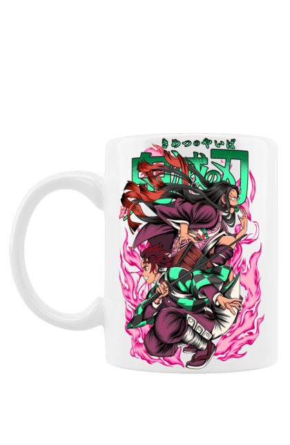 Mug with prints Demon Slayer Tanjiro. Anime, demon slayer, kamado tanjiro, manga, tanjiro. 2070702