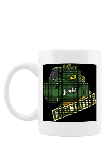 Чашка з принтом "Крокодил Пірат". Крокодил, пірат, тварина, хижак. futbolka.stylus.ua