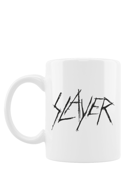 Чашка з принтом "Slayer". Slayer, грув метал, група, метал група, музика, ню метал, спід метал, треш метал, череп. 2070702