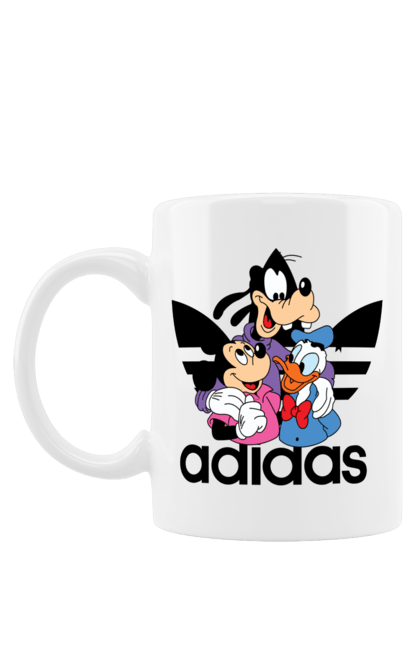 Чашка з принтом "Adidas Міккі Маус". Adidas, mickey mouse, адідас, дісней, міккі, міккі маус, мультфільм. 2070702