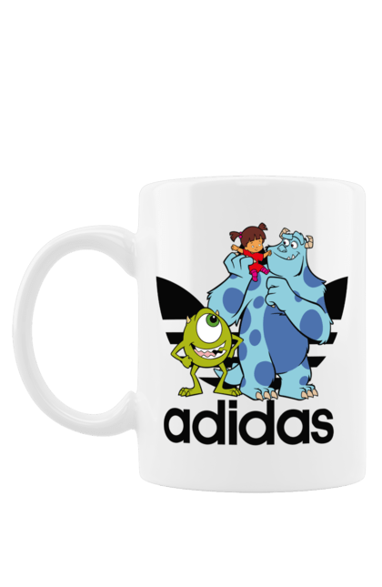 Чашка з принтом "Adidas Корпорація монстрів". Adidas, monsters inc, pixar, адідас, корпорація монстрів, мультфільм. 2070702