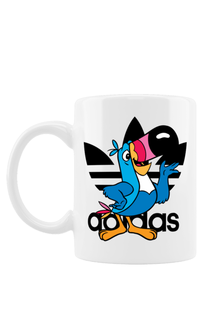 Чашка з принтом "Adidas Тукан Сем". Adidas, froot loops, toucan sam, адідас, маскот, тукан сем. 2070702