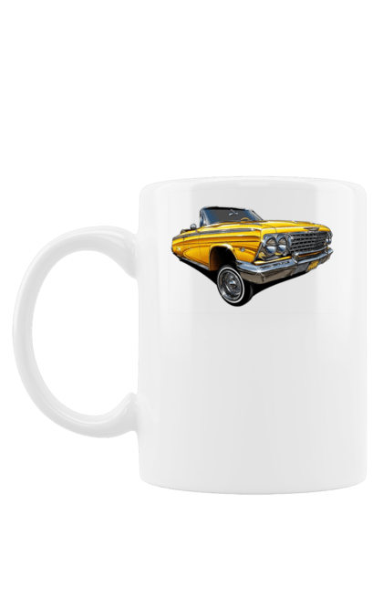 Чашка з принтом "Автомобіль". Автомобіль, імпала, класика, лоурайдер, шевроле. 2070702