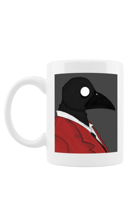 Чашка з принтом "Чорна ворона Чорна Ґава". Шоппер із вороною, шоппер із гаврю. futbolka.stylus.ua