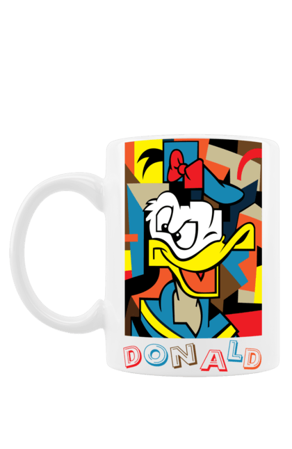 Чашка с принтом Дональд Дак. Donald duck, абстракция, дональд дак, мультсериал, мультфильм, рисунок. 2070702