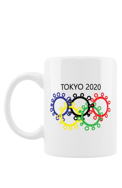 Чашка з принтом "Олімпійські Ігри Токіо, Коронавірус". Коронавірус, олімпійські ігри, токіо. ART принт на футболках