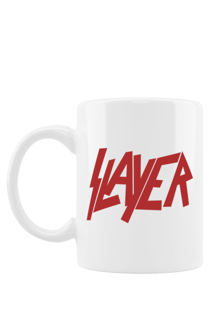 Чашка з принтом "Slayer". Slayer, грув метал, група, метал група, музика, ню метал, спід метал, треш метал, череп. 2070702