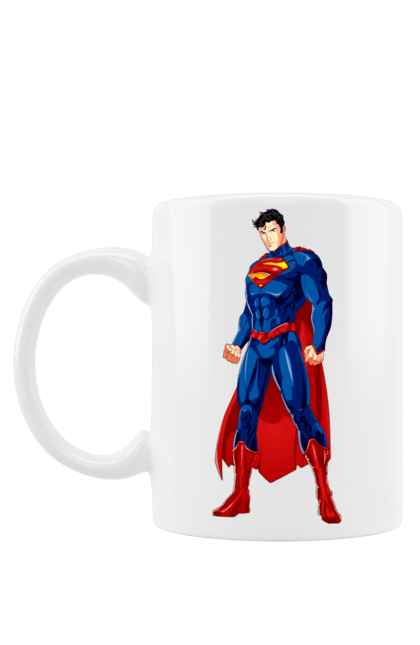 Чашка з принтом "Супермен". Герой коміксів, кларк кент, комікси дс, криптоніт, синій костюм, супергерой, супермен. CustomPrint.market