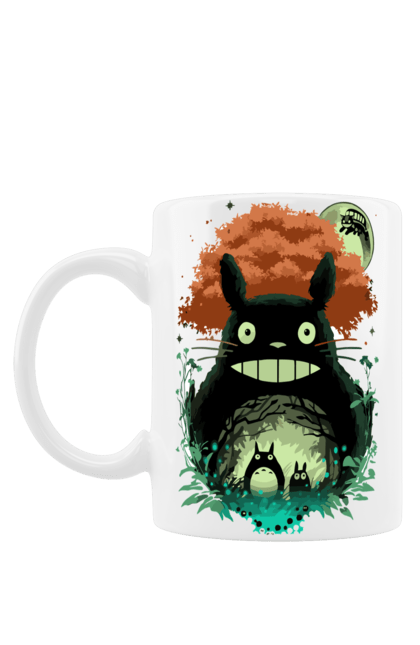 Mug with prints Totoro. Adventures, anime, comedy drama, fantasy, film, my neighbor totoro, tv series. 2070702