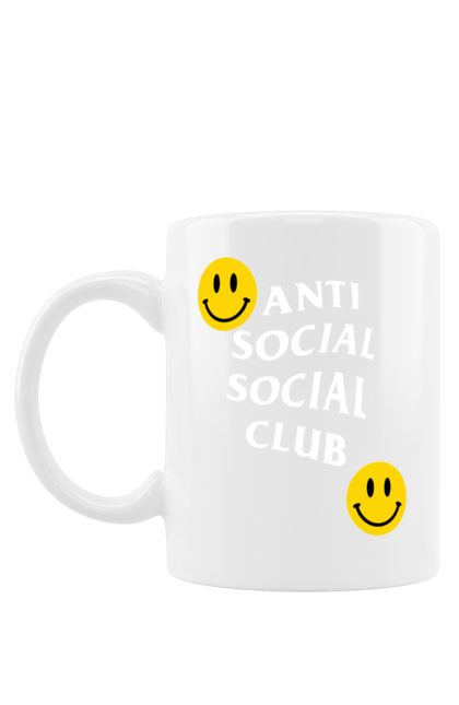 Чашка з принтом "Anti Social Club". Anti social club, club, popular, ptetty, smile. futbolka.stylus.ua