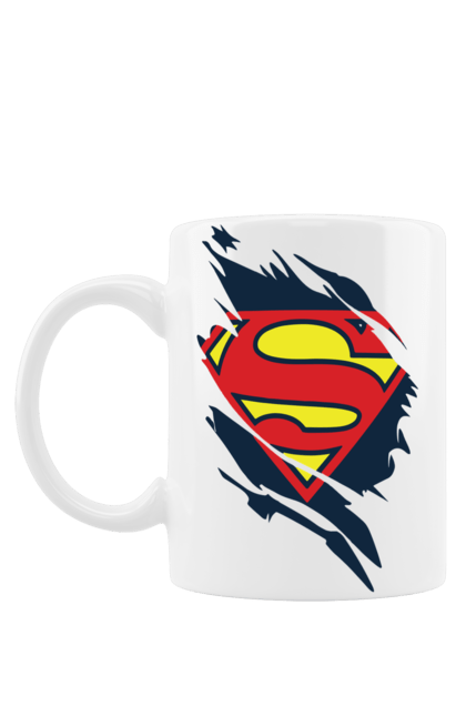 Чашка з принтом "Супермен". Clark kent, dc comics, kal el, superman, кларк кент, комікс, супергерой, супермен. futbolka.stylus.ua